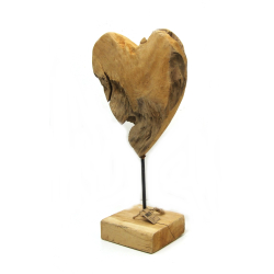 Serce z drewna tekowego 40cm